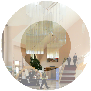 The East Sussex National Resort reception area - ceiling by Parker Ceilings